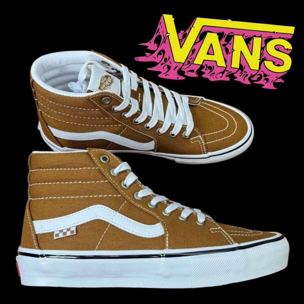 Vans Skate Sk8 Hi Men Canvas Golden Brown Popcush 052025